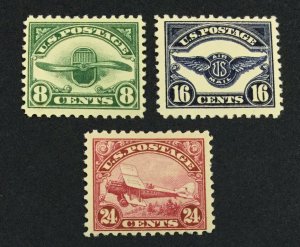 MOMEN: US STAMPS #C4-C6 MINT OG H LOT #44128