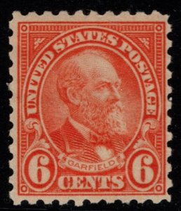 US 1925 Scott #- 587 Six Cent James Garfield MNH