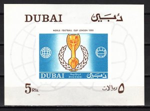 Dubai, Mi cat. Mi 215, BL40 B. World Cup Soccer s/sheet.
