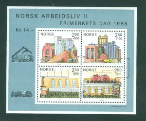 Norway. 1986 Souvenir Sheet  Working Life II MNH. Sc# B 69.