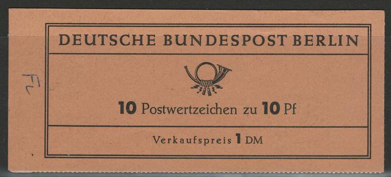 Germany Berlin Scott # 9N179 (10), mint nh, complete booklet, Mi# MH3a