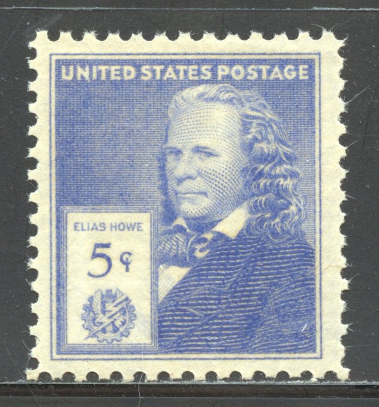 United States Scott 892 MNHOG - 1940 5c Elias Howe - SCV $1.10