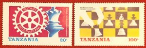 ZAYIX - Tanzania 304-305 MNH - Rotary International - Games - Chess Championship