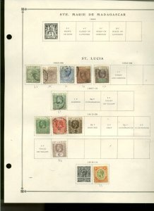 Collection, Saint Lucia Scott Album Pages, 1883/1986, Cat $86, Mint & Used