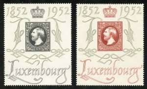 Luxembourg Scott 278-79 MNHOG - 1952 Grand Duke William III Set - SCV $60.00