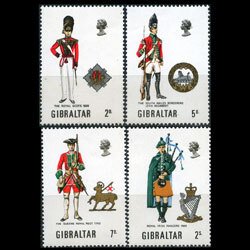 GIBRALTAR 1970 - Scott# 234-7 Mil.Uniform Set of 4 NH