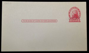 1920 US Sc. #UX33 (S45-3 Binghamton, NY surcharge) mint postal card, good shape