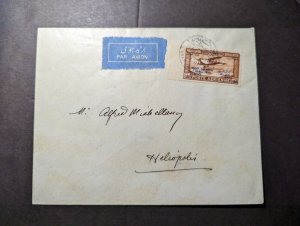 1931 Egypt Airmail LZ 127 Graf Zeppelin Cover Cairo to Helipolis