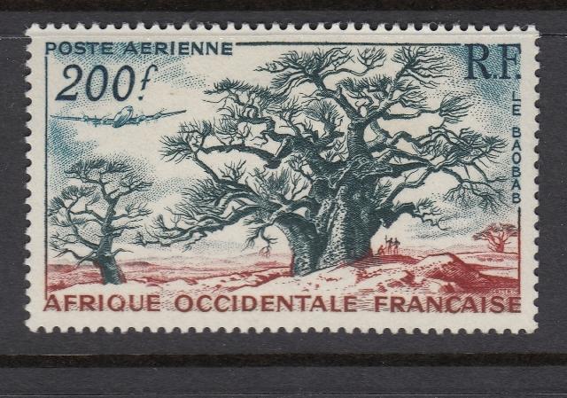 French West Africa 1954 200fr Baobab Tree