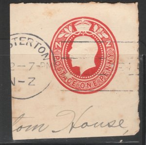 NEW ZEALAND Postal Stationery Cut Out A17P18F21221-