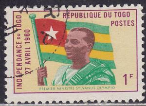 Togo 378 USED 1960 PM Sylvanus Olympio 1 Fr