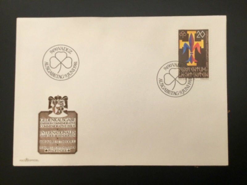 ICOLLECTZONE Liechtenstein 1981 Girl Scout FDC Cover (D100) 