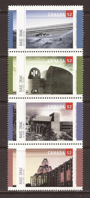 2007 Canada - Sc 2218a - MNH VF - Strip of 5 + labels - Royal Architectural Inst