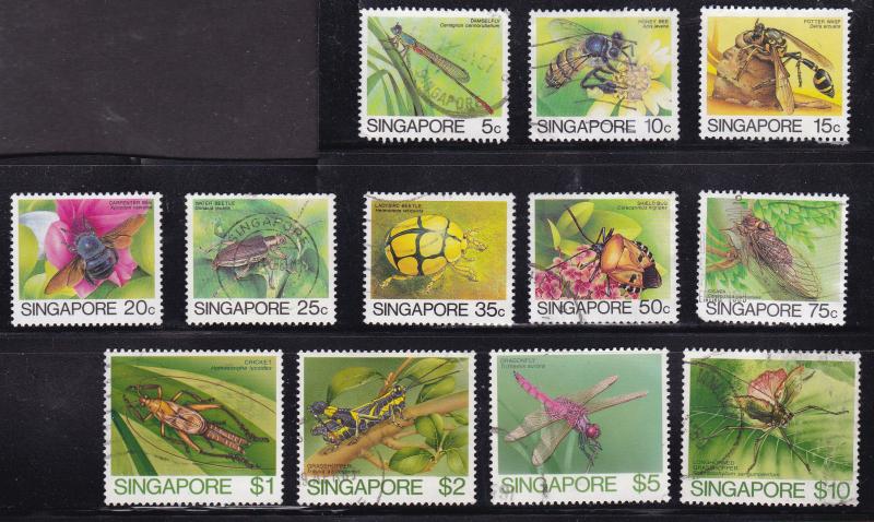 Singapore 1970's -1980's Lot. Clean Used Stamps. Complete Sets & Good Topicals