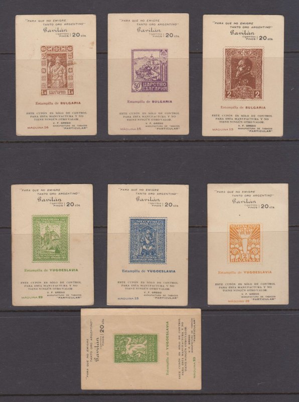 EUROPE 1930 TOBACCO BETTER GROUP OF 13 CIGARS SOUVENIR CARDS RUSSIA, LITHUANIA +