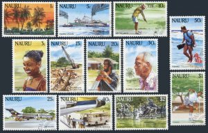 Nauru 285-296, CTO. Mi 287-298. 1984.Coastal scene,Woman, Fishing vessel,Golfer.