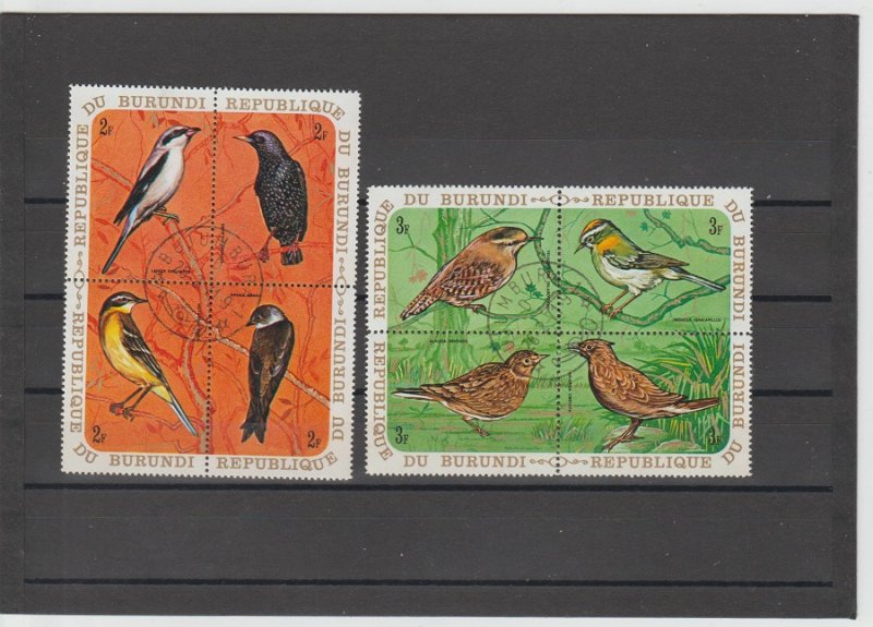 Burundi  Scott#  337-42, C132-7 CTO  (1970 Birds)