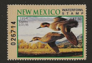 New Nexico NM4 1994  $7.50  State duck  vf mint nh