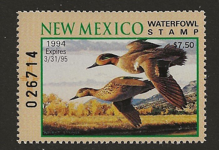 New Nexico NM4 1994  $7.50  State duck  vf mint nh