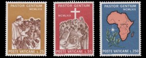 VATICAN CITY 1969 SCOTT # 473 - 475. MINT