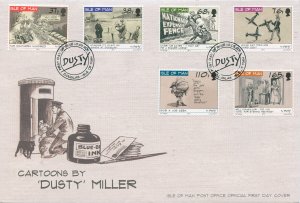 Isle of Man IOM Stamps 2011 FDC Harold Dusty Miller Cartoons Uncle Sam 6v Set