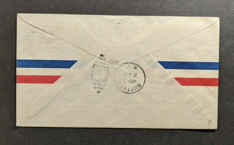 1927 SS President Pierce USTP Sea Post Airmail Cover to Buffalo New York