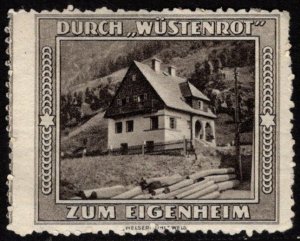 Vintage Germany Poster Stamp Every Family Has Their Own Home Through Wüstenrot