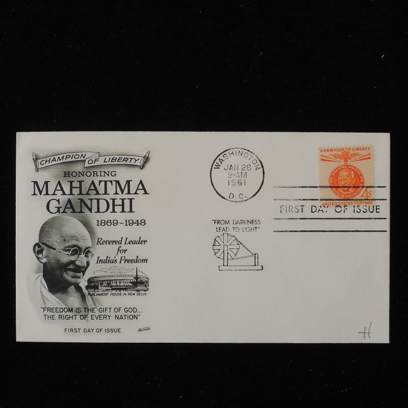 ZS-Y643 GANDHI - Us Covers, 1961 Fdc, Revered Leader For India'S Freedom Cover