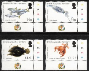 BRITISH ANTARCTIC 2016 Ocean Zones; Scott 522-26, SG 695-98, 699a; MNH