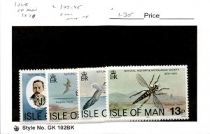 Isle of Man, Postage Stamp, #142-145 Mint NH, 1979 Bird, Insect (AB)