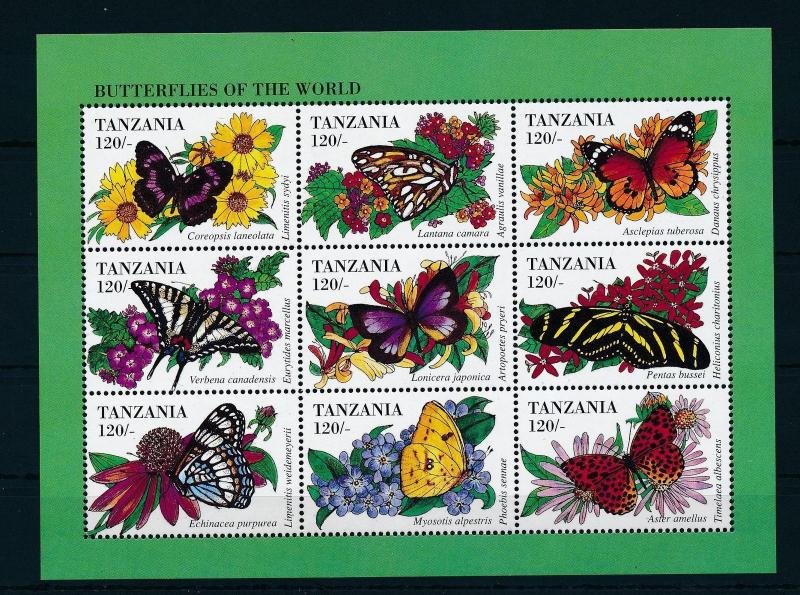 [26588] Tanzania 1994  Butterflies MNH  Souvenir Sheet