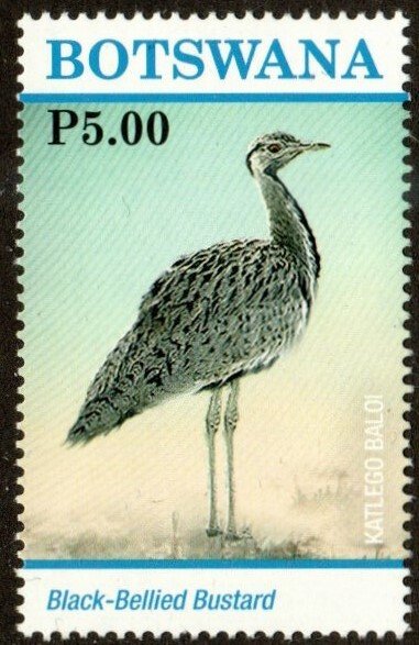 Botswana 1028 - Mint-NH - 5p Black-bellied Bustard (2017) (cv $1.50)