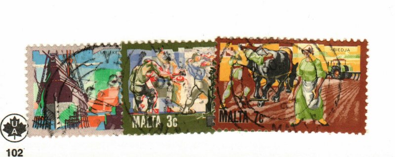 Malta #594-5, 598 used