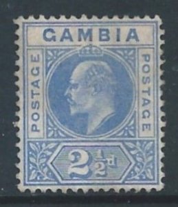 Gambia #45 Mint No Gum 2 1/2p King Edward VII - Wmk. 3