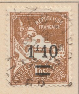 FRENCH COLONY ALGERIA 1927 1.10 on 1.05fr Used Stamp A29P25F33163-