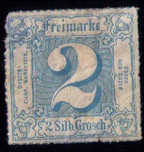 German States / Northern District Sc #31 Unused Rouletted in Colored Lines