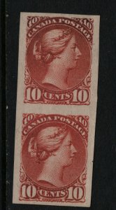 Canada 45c Very Fine Mint Imperf Pair No Gum As Issued With Certificate