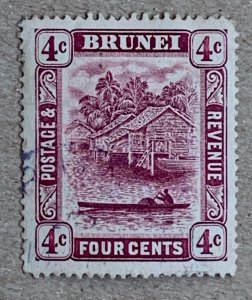 Brunei 1912 4c claret, used. Scott 20, CV $0.90.  SG 39