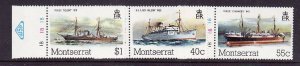 Montserrat-Sc#428-30-unused NH set-Ships-1980-