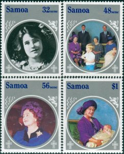 Samoa 1985 SG700-703 Queen Mother set MNH