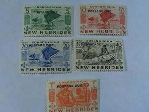 NEW HEBRIDES # J11-J15-MINT/NEVER HINGED-COMPLETE SET-POSTAGE DUE--GEOVI--1941