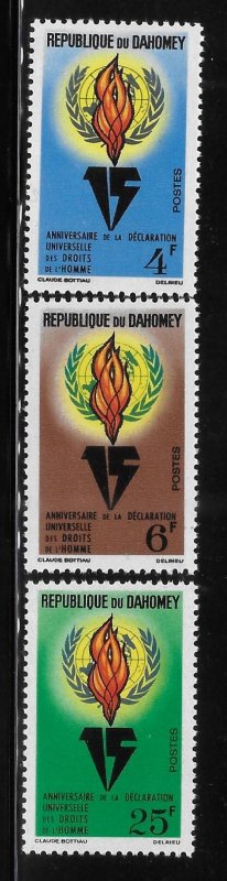 Dahomey 1963 Human Rights Sc 182-184 MNH A2021