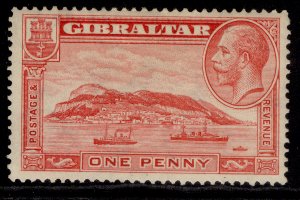 GIBRALTAR GV SG110a, 1d scarlet, M MINT. Cat £22. PERF 13½ X 14