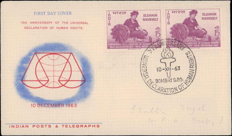India, Americana, Worldwide First Day Cover
