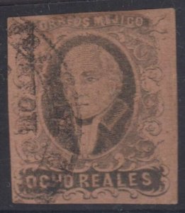 MEXICO 1863 HIDALGO Sc 11 KEY VALUE MORELIA District USED FINE SCV$250.00 