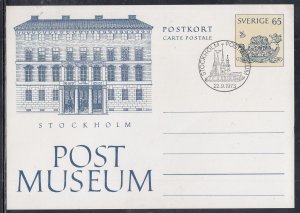 Sweden - Sep 1973 Postal Museum Cancel on  65 Ore Post Card