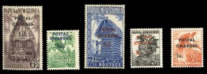 Papua New Guinea #J1-6 Cat$74.75, 1960 Postage Dues, complete set, never hing...