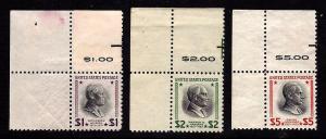 832,833,834 Mint,OG,NH.. Corner Margin Singles.. SCV $110.00