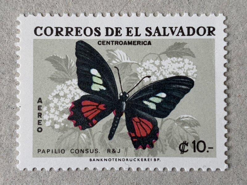 El Salvador 1969 10col Butterfly, MNH. Scott C255, CV $18.00