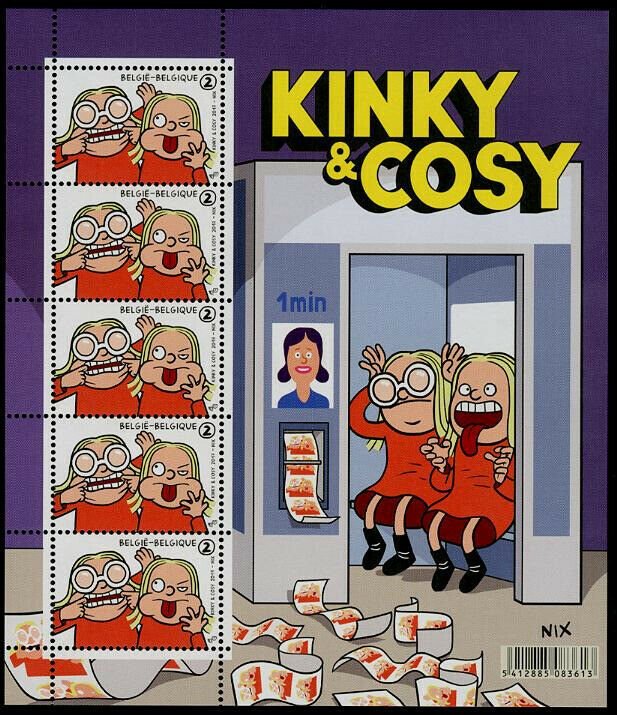 HERRICKSTAMP NEW ISSUES BELGIUM Sc.# 2830 Kinky & Cosy Cartoon Sheetlet